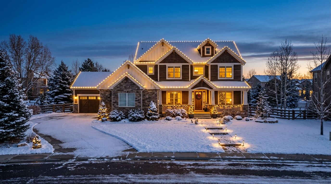 Christmas lights install in Denver