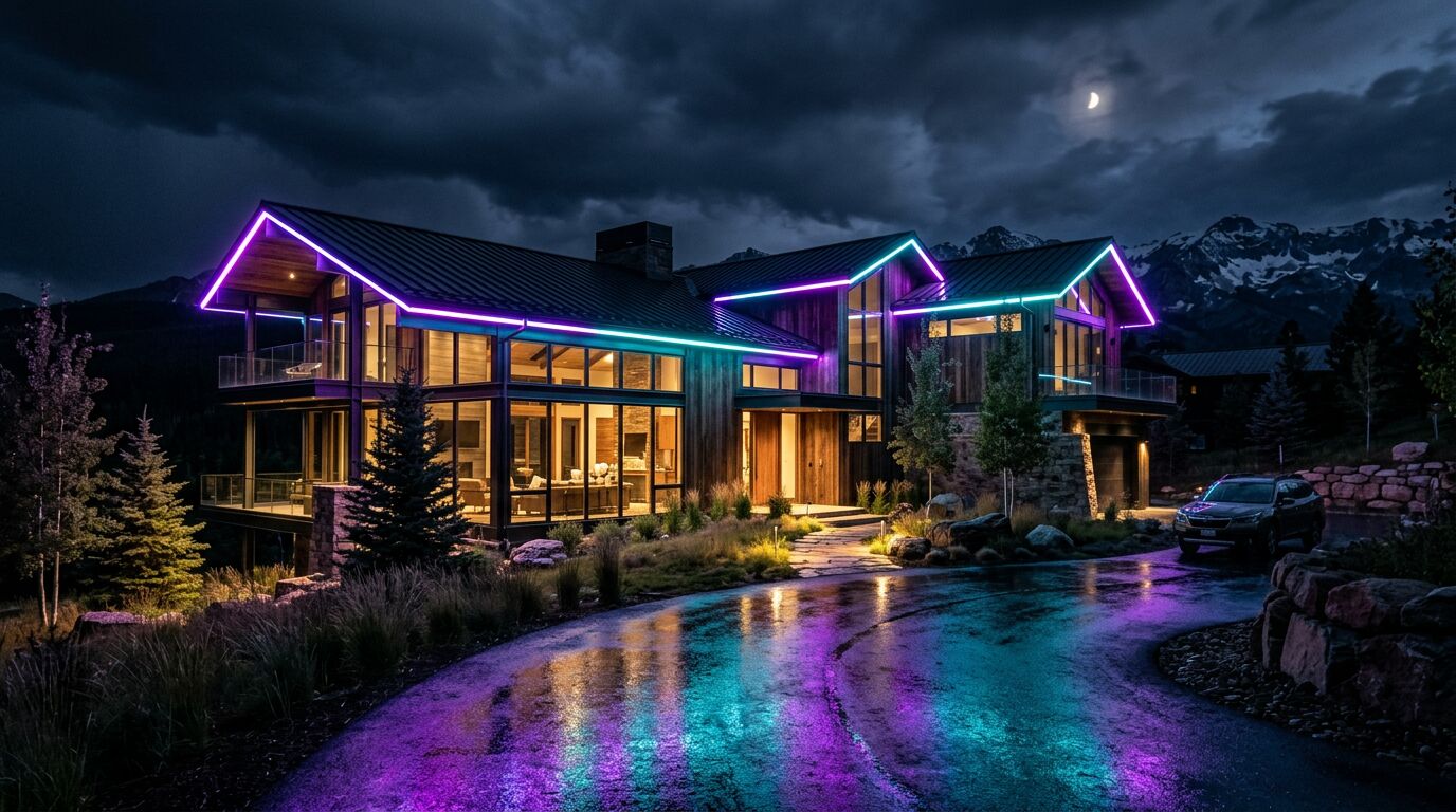 Permanent RGBW color-changing lights